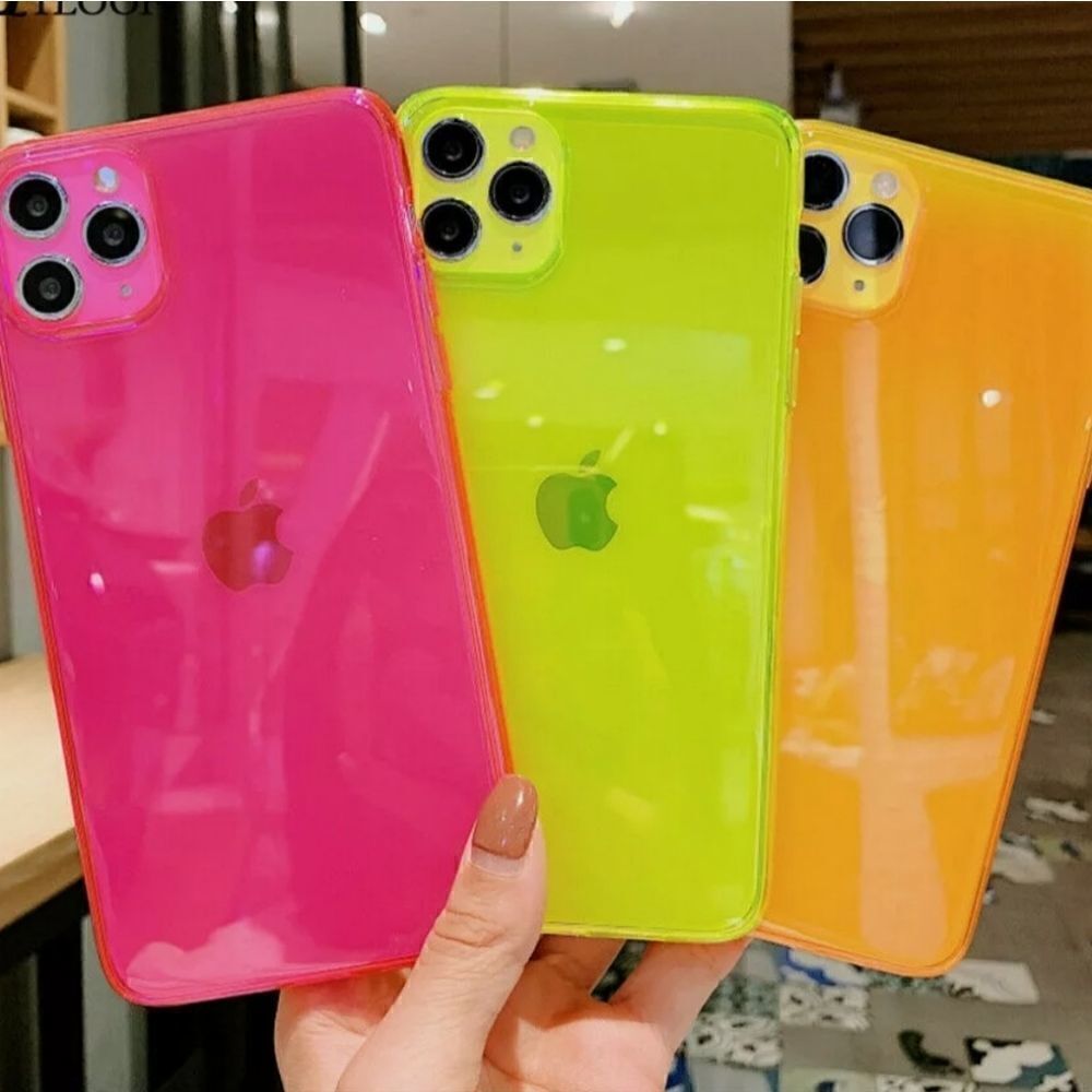 Neon Fluorescent Color Clear Case Cover - Picture 7 of 10